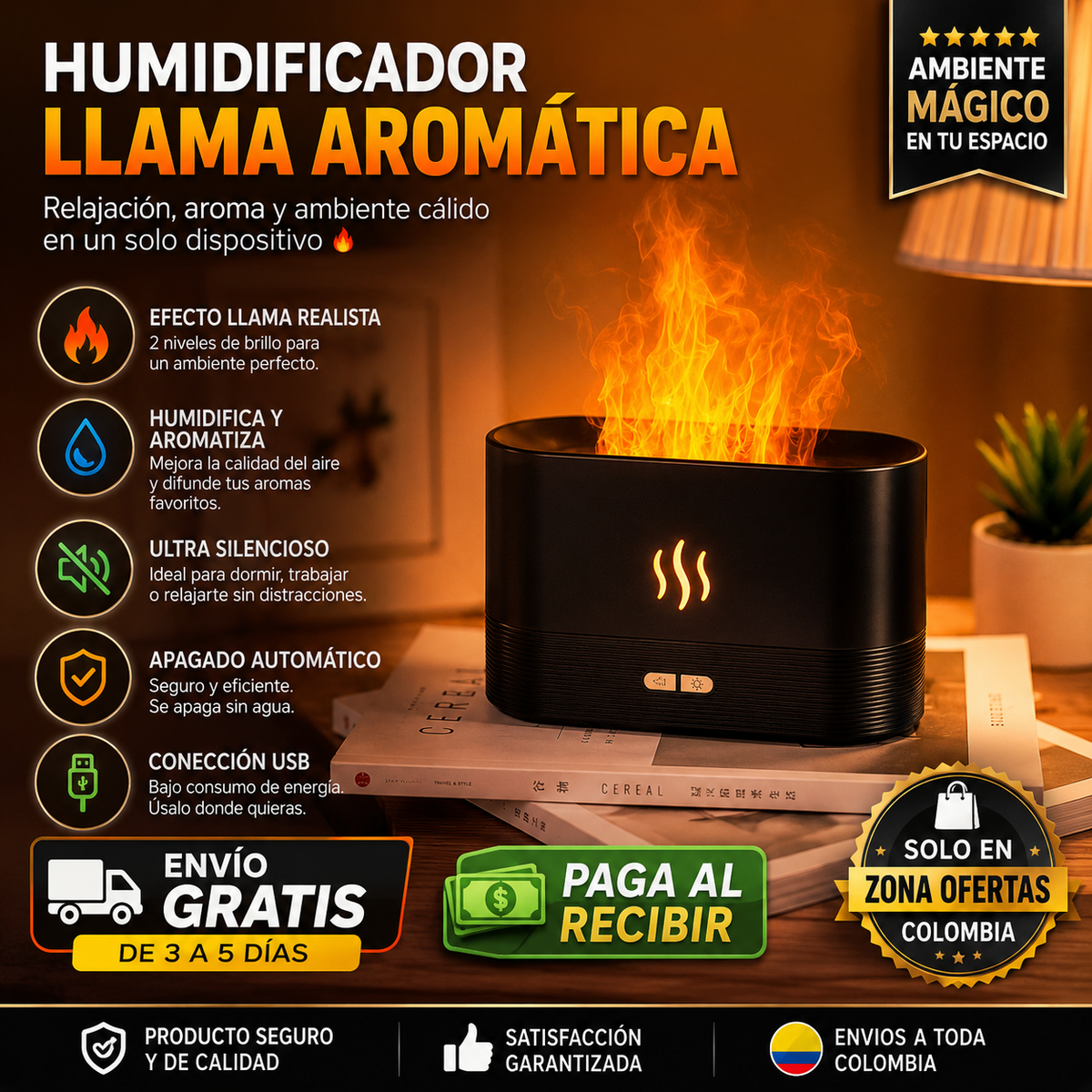 🔥 Lleva la sensación de una fogata a cualquier habitación con FlameMist™🔥