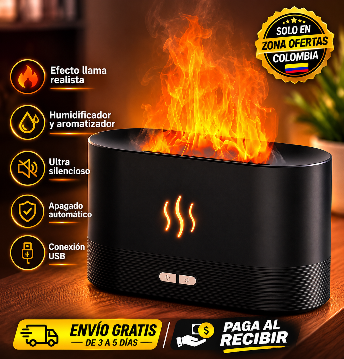 🔥 Lleva la sensación de una fogata a cualquier habitación con FlameMist™🔥
